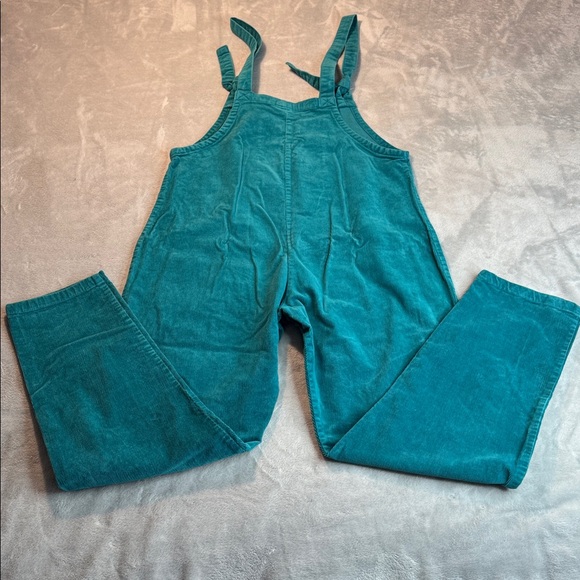 Lucy & Yak Original Organic Corduroy Dungaree Teal Size Medium - Picture 6 of 15